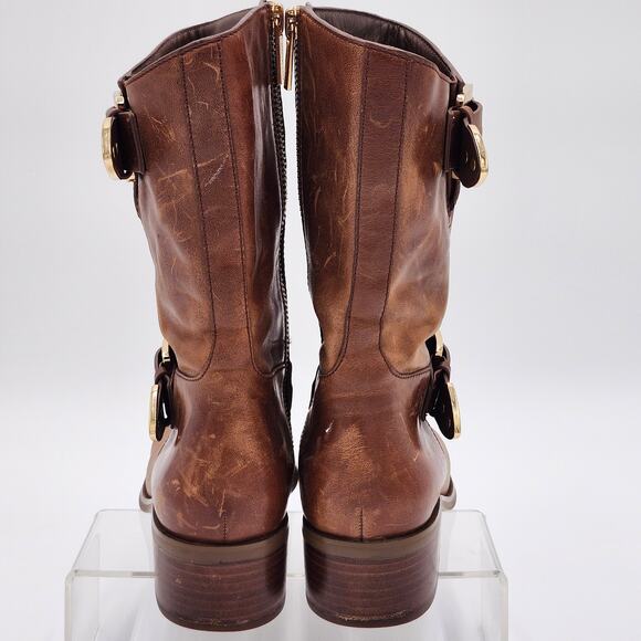 Michael Kors Gansevoort Camel Mid Calf Boots Women's 5.5 S0073 - Picture 4 of 5
